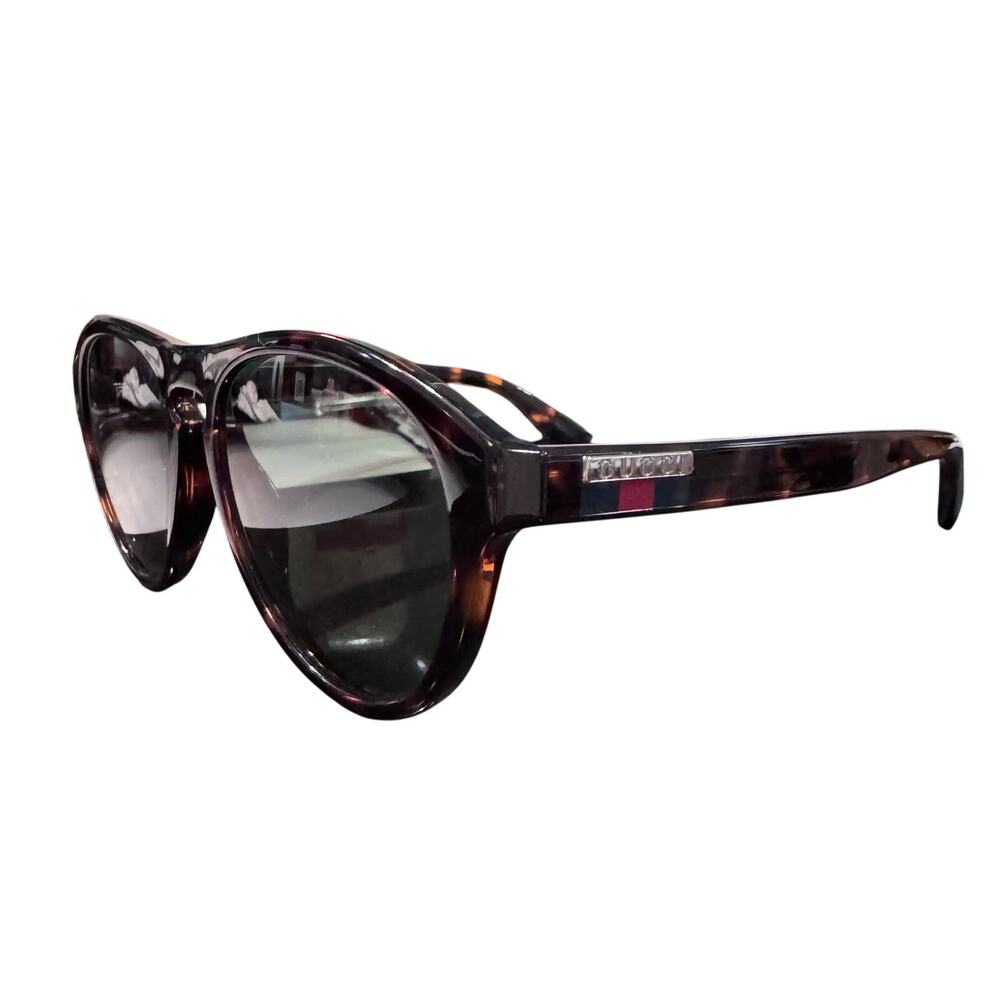 New Auth Gucci Tortoise Frame Sherry Line Sunglasses 55mm Large W/Box
